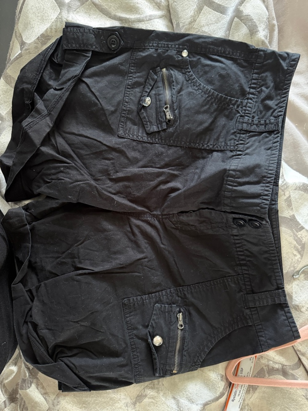 INC Black Cargo Pocket Shorts